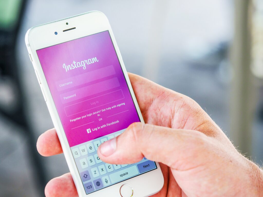Instagram Anmeldung auf Smartphone